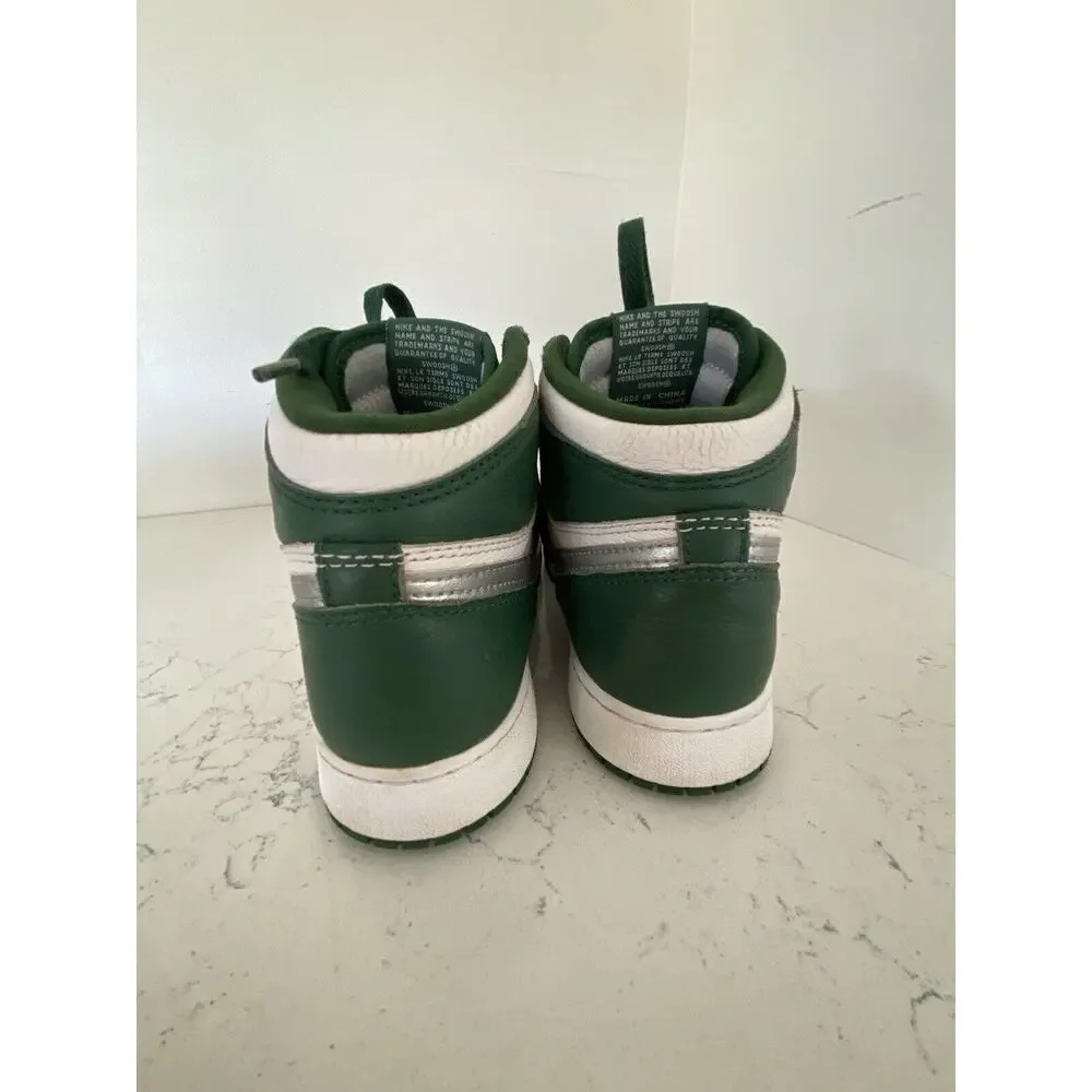 Nike Air Jordan 1 Retro OG High Gorge Green/White Sneaker Shoes Boys Youth Sz‎ 4